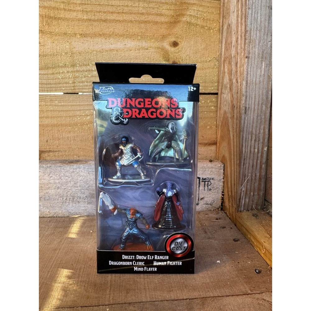 Jada Dungeons & Dragons Drizzt Ranger Cleric Fighter Flayer 4 Figure Die‎ Cast